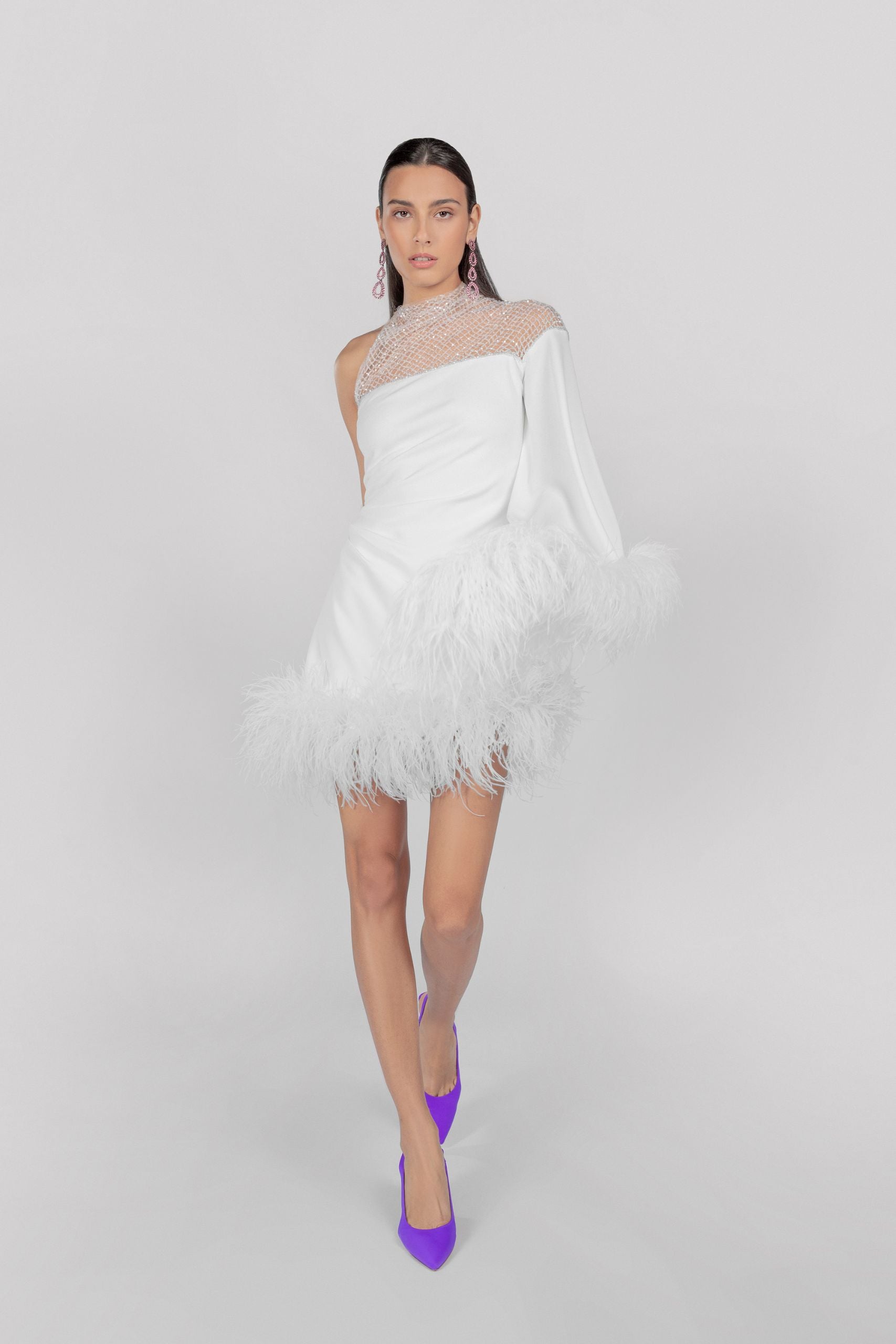 Aurora Feather Dress – WAYVE Luxury